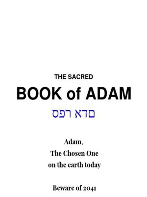 cover image of The Sacred Book of Adam
